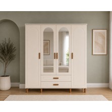 Orida Home Bohem 4 Kapaklı 2 Çekmeceli Mega Ölçü Dolap 160 cm Genişlik