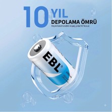 Ebl CR123A 3V Lityum Pil (10 Yıl Raf Ömrü, -40°c / +70°c) - Duman Dedektörü, Fener ve Kamera Pili (CR17345, DL123A, EL123AP Muadili) 4lü Paket