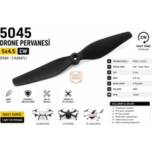 Meon Robotik Otomasyon 5045 Drone Pervanesi 5x4.5 Cw Siyah 2 Kanatlı