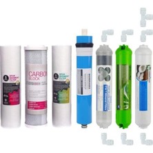 Sulook Su Arıtma Cihazı Filtresi 7'li Filtre Seti Paket Açık Kasa Quick Bağlantılı Inline