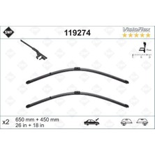 Valeo Ece-Umay Silecek Supurgesi Swf Ruzgarlikli Flat 650MM-450MM Bmw F10 F01 F07