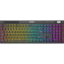 Everest Kb-68 Shin Siyah Rainbow Q Membrane Klavye Rgb