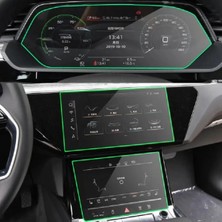 Audi Q7 2020-2023 Gösterge ve Multimedya Çift Ekran Koruyucu Navigasyon Ekran Koruyucu