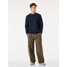 Koton Bisiklet Yaka Uzun Kollu Fitilli Basic Sweatshirt