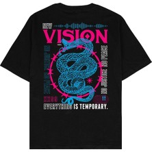 Tarzsokak New Vision Siyah Oversize Unisex T-Shirt