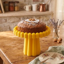 Modern Tasarım Bilyeli / Kabartmalı Ayaklı Pasta & Sunum Tabağı Standı