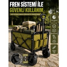 Hace Bazaar 9 cm Kalın Tekerlekli Çok Amaçlı Katlanır Yük Taşıma Arabası