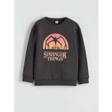 Lc Waikiki Yeni Sezon Stranger Things Baskılı Erkek Çocuk Kalın Sweatshirt