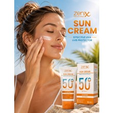 Zenix Yüz Güneş Koruyucu Krem Sun Cream 50+ Spf 50 ml - Güneş Koruyucu Kremi
