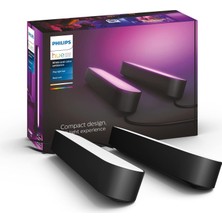 Philips Hue Play Pack Ambiance Beyaz ve Renkli, Siyah, 2.6.6W Paket Kiti, Alexa, Google Assistant ve