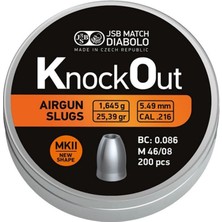 Belirtilmemiş Jsb Dıabolo Knockout Mkıı 5.49 mm Sacma (CAL216)