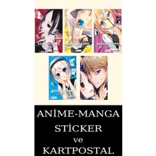 Akılçelen Kitaplar Kaguya-Sama 1-2-3-4-5 Manga Seti (5 Kitap) / Anime-Manga Sticker ve Kartpostal Hediyeli