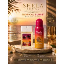 Repute Tropical Sunset Kadın Cep Parfümü 45 ml ve Shela Festival Deodorant 100 ml