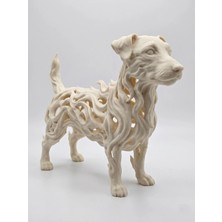 Yakamoz Atölye Jack Russell Terrier Köpek 3D Baskı Dekoratif Biblo Masaüstü Süs