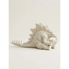 Yakamoz Atölye Kitap Okuyan Stegosaurus Dinozor Biblo 3D Baskı Dekoratif Kitaplık ve Masa Aksesuarı