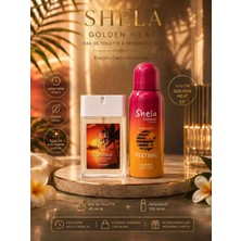 Repute Golden Heat Kadın Cep Parfümü 45 ml ve Shela Festival Deodorant 100 ml