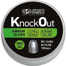 Belirtilmemiş Jsb Dıabolo Knockout Mkıı 6.35 mm Sacma (CAL25)