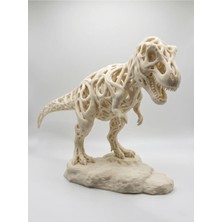 Yakamoz Atölye Voronoi T-Rex Dinozor 3D Baskı Dekoratif Obje Biblo Masaüstü Süs