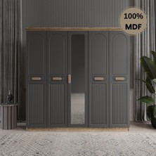 Flances Pera 5 Kapak Mdf Gardırop
