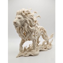 Yakamoz Atölye Voronoi Aslan 3D Baskı Dekoratif Heykel Masaüstü Süs