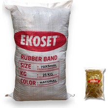 Ekoset Kauçuk Geniş Paket Lastiği 70X5MM 25 kg