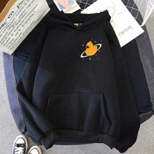 Tarzsokak Siyah Unisex Quackity Moda Baskılı Hoodieslar Kapşonlu Rüya Smp C