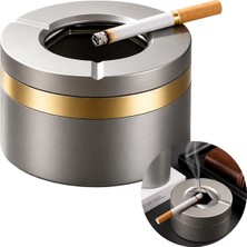 ALK SN-37926 Araç Ev Dış Mekan Için Metal Küllük Kaydırmaz Tabanlı Açılır Kapanır