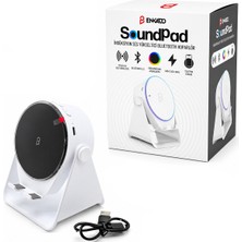 ALK Soundpad 5ın1 - 5W - 2000MAH Temas Ile Ses Yükseltme - Telefon Stand - Usb-C Şarj Beyaz Indiksiyon Ses Yükseltici Bluetooth Hoparlör Speaker EKD-S11