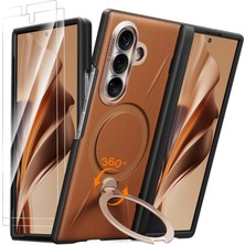 Torras Samsung Galaxy Z Fold 8 Ultra Ostand Q3 Vegskin 2 Adet Ekran Koruyuculu Magsafe Kılıf - Siyah