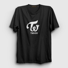Presmono Unisex Siyah Logo V2 K-Pop Twice T-Shirt