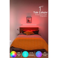 Luciole Yatak Tv Üstü LED Lambader Işık Uzaktan Kumandalı Renk Animasyon Yapışkanlı Bedlightkı