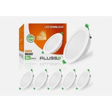 Mucize Alusso Faslim Eco 4W 3 Cct In 1 Sıva Altı LED Panel Spot Light (6'lı Paket) - IP44 Suya Dayanıklı 3 Renk Ayarlı Gömme LED