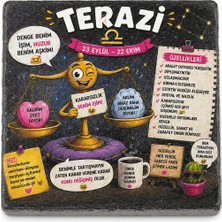 Ceren Wooden  Burç Bardak Altlığı
