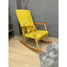 Asedia Trend Sarı Naturel  Sallanan Sandalye Dinlenme | Emzirme | Okuma Koltuğu