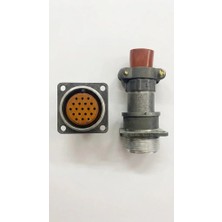 Mucize 2PMT24BPN19G1V1B  19 Pin Dairesel Sanayi Tipi Konnektör - Flanşlı Panel Tipi Dişi Soket