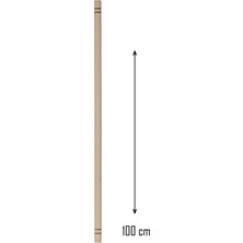 Ahşap 100 cm Hamur Açma Şekillendirme Oklavası ROYALEKS-56041