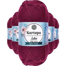 5 Adet Lotus Bikini Büstiyer Bluz Örgü Ipi  K747 Mürdüm