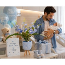 BGG 💙 Ada Serenity – Blue Miracle  Premium Mavi Orkide Aranjmanı