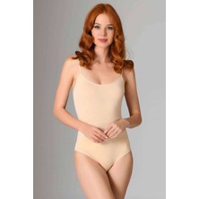 Ip Askılı Kadın Çıtçıtlı Body Ten Rengi