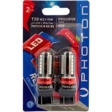 Photon P21/5W 12V Red Exclusıve Canbus LED (2li Blister) PH7216 R Ex B2