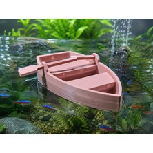Marco Fresco 3D Baskı Mini Kayık Akvaryum Dekoru Yüzen Tekne Pla 8x4,5x2 cm