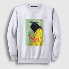 Presmono Unisex Beyaz Boyfriend Valentine's Day Sevgililer Günü Sweatshirt