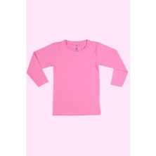 Beberium Kız Çocuk Uzun Kollu Basic Body Pembe