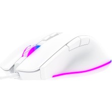 Gamebooster M16 Myth Yüksek Hassasiyetli Dynamic Rgb Aydınlatmalı, Makro Destekli Kablolu Profesyonel Beyaz Oyuncu Mouse