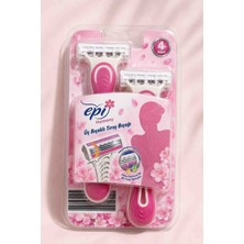 Epi Harmony 3 Bıçaklı Kadın Tıraş Bıçağı 4 Adet & Alovera ve E Vitamini Içeren Kayganlaştırıcılı Şerit