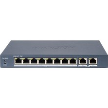 Hikvision Hıkvısıon DS-3E0310P-E/M 10/100 8 Port Poe 2 Port Gıgabıt Uplınk Fast Ethernet Swıtch