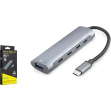 HCS Hadron HDX7895 Type-C 3.2 Gen2 Pd Hub 5 Port 10 Gbps 100W Gri