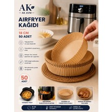 Ak Avm 50 Adet Tüm Markalara Uygun 18CM Airfryer Pişirme Kağıdı