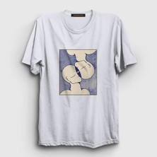 Presmono Unisex Beyaz Soul Mates Valentine's Day Sevgililer Günü T-Shirt