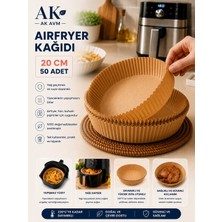 Ak Avm 50 Adet Tüm Markalara Uygun 20CM Airfryer Pişirme Kağıdı